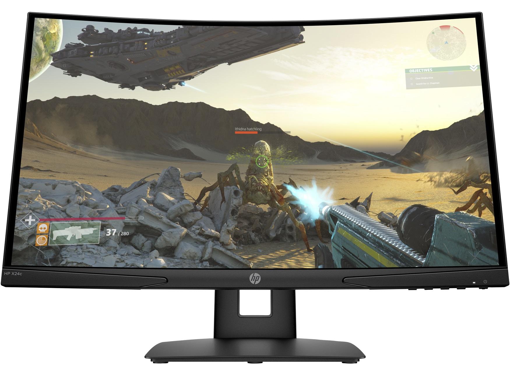 Монитор HP X24c 23.8" Gaming, FullHD (1920x1080), VA, 144Hz, 4ms