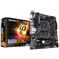 Дънна платка GIGABYTE B450M DS3H