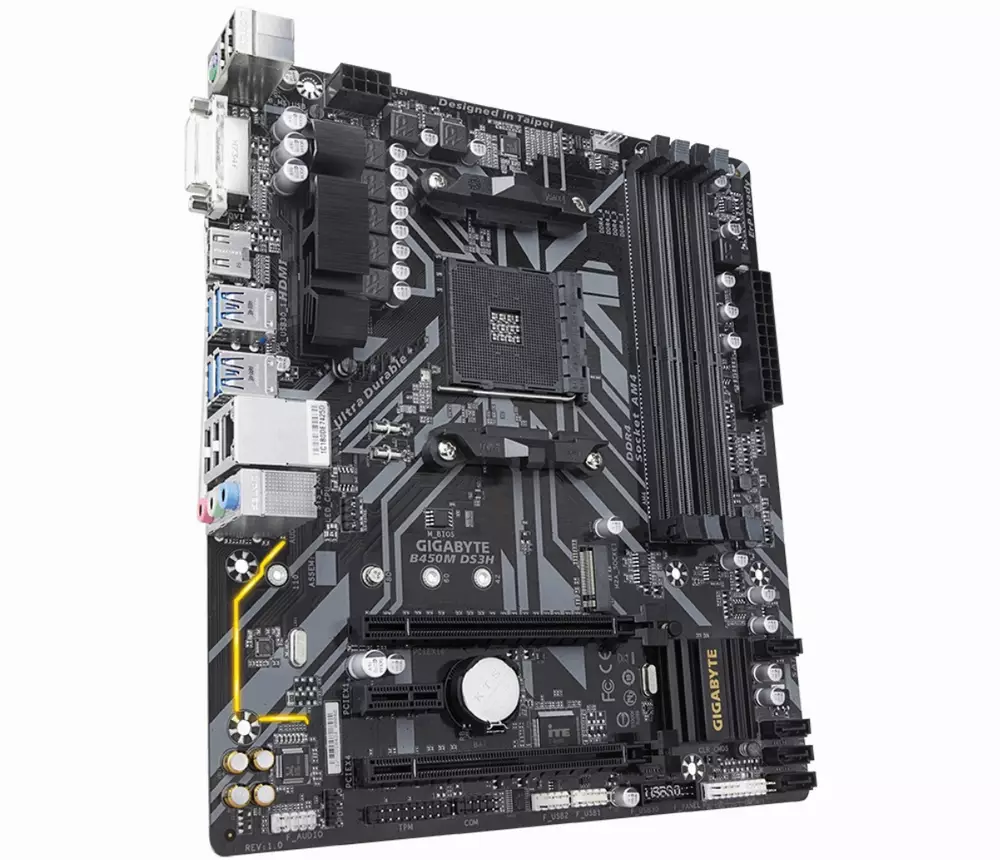 Дънна платка GIGABYTE B450M DS3H