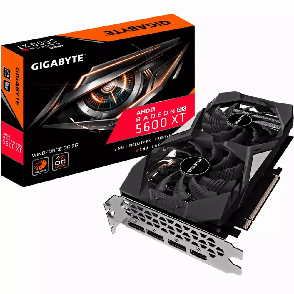 Видео карта GIGABYTE Radeon RX 5600 XT WINDFORCE OC 6G