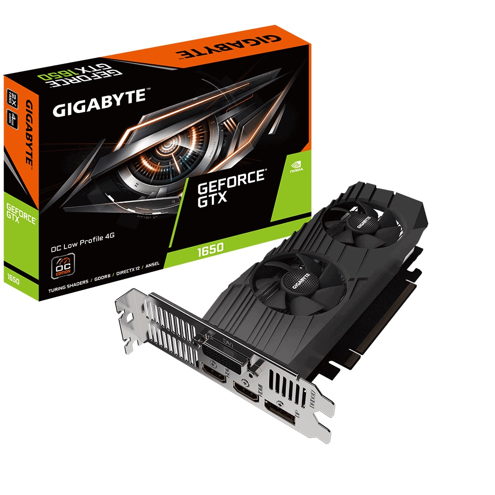 Видео карта GIGABYTE GeForce GTX 1650 D6 OC Low Profile 4G