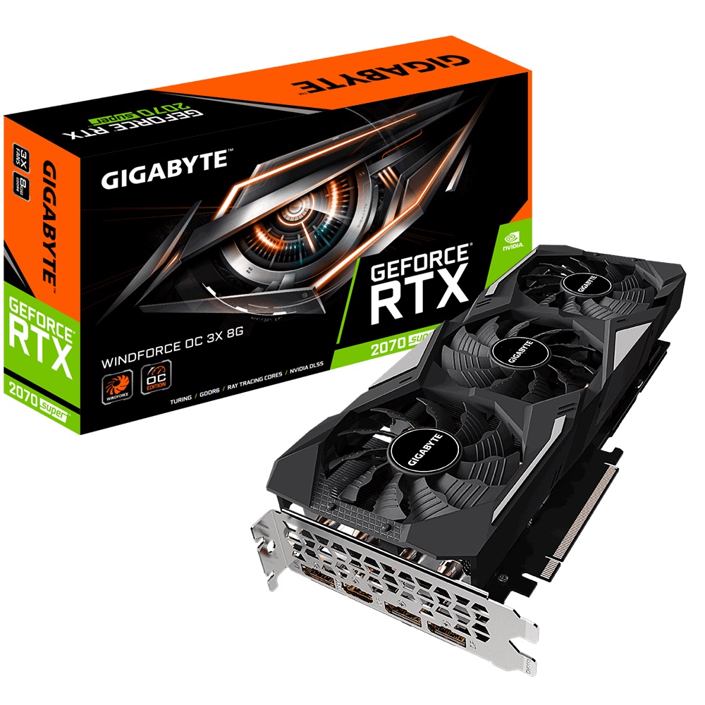 Видео карта GIGABYTE GeForce RTX 2070 SUPER WINDFORCE OC 3X 8G