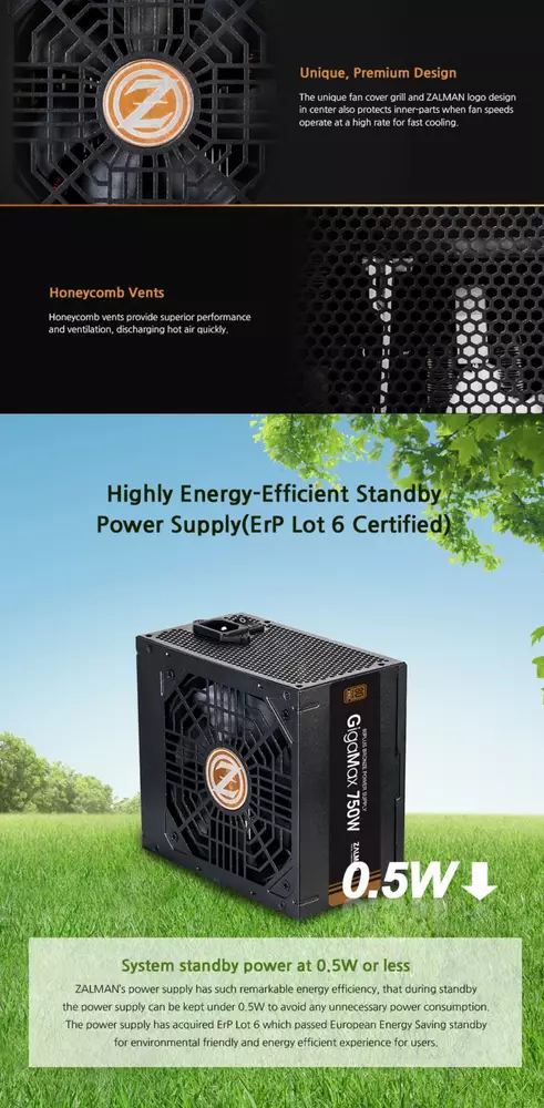 Захранване Zalman GigaMax ZM750-GVII 750W 80+ Bronze