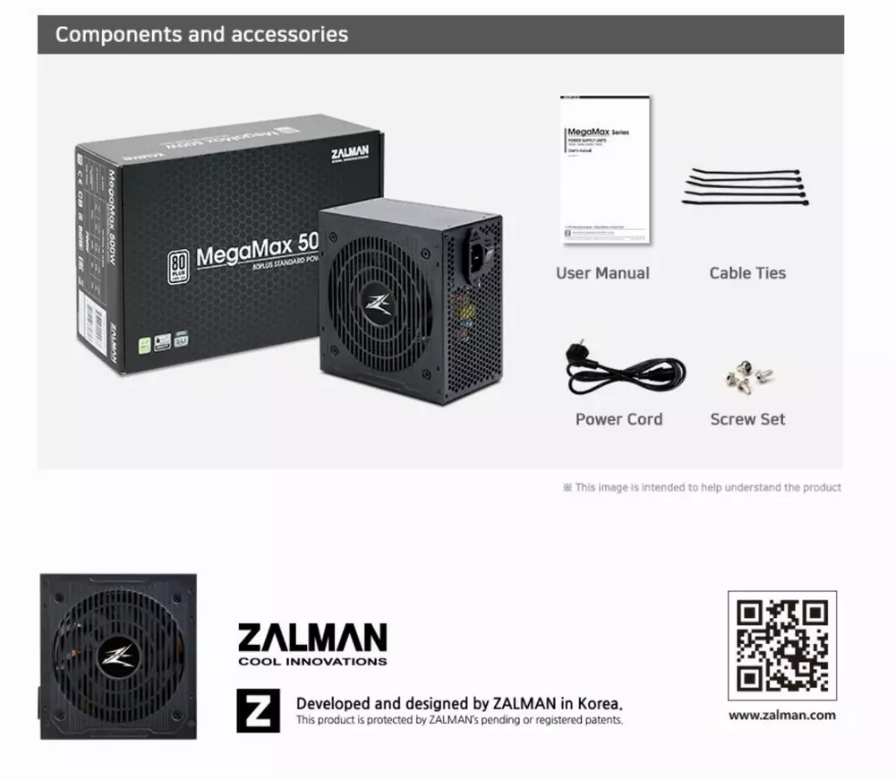 Захранване Zalman MegaMax ZM500-TXII 500W 80+ PSU