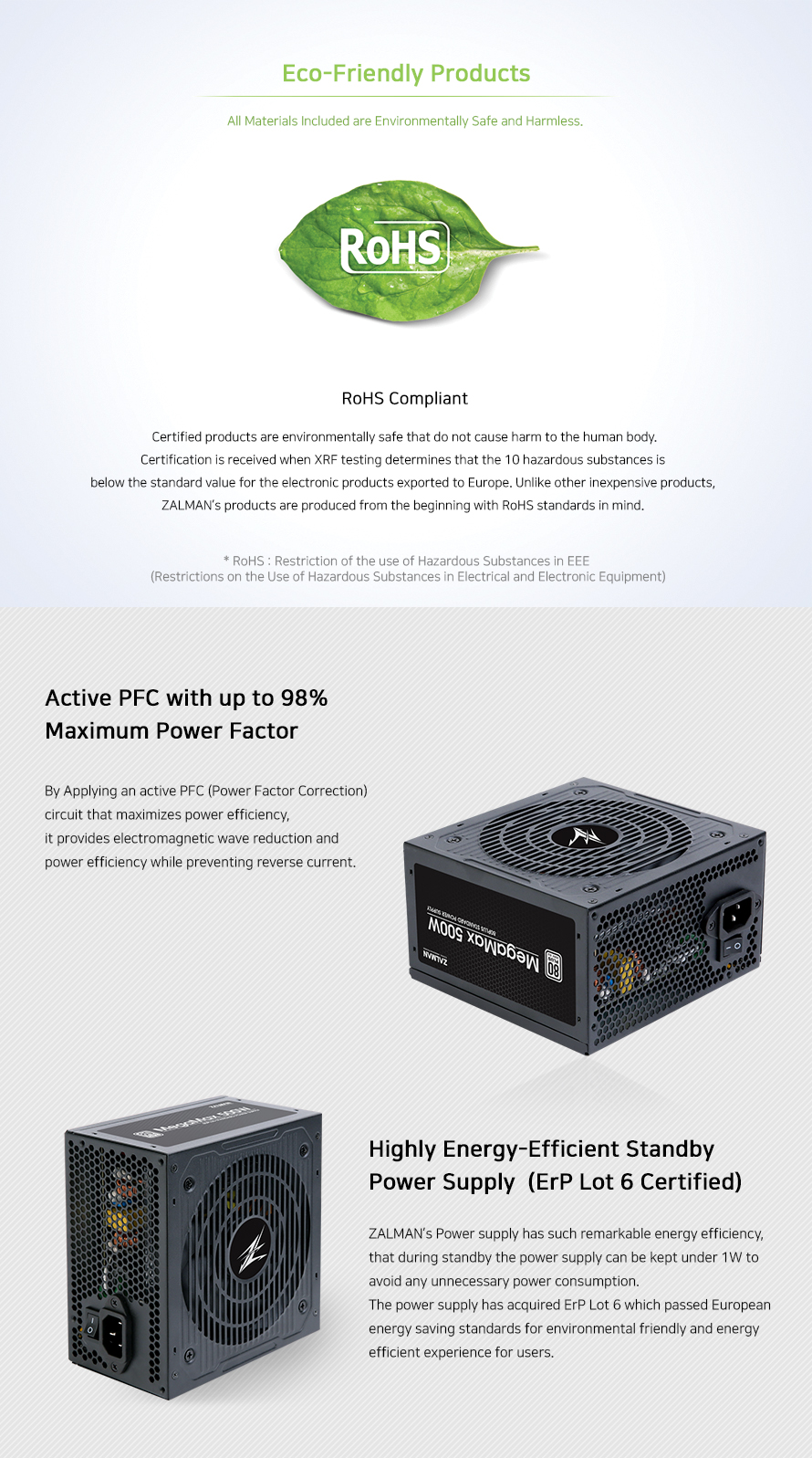 Захранване Zalman MegaMax ZM500-TXII 500W 80+ PSU