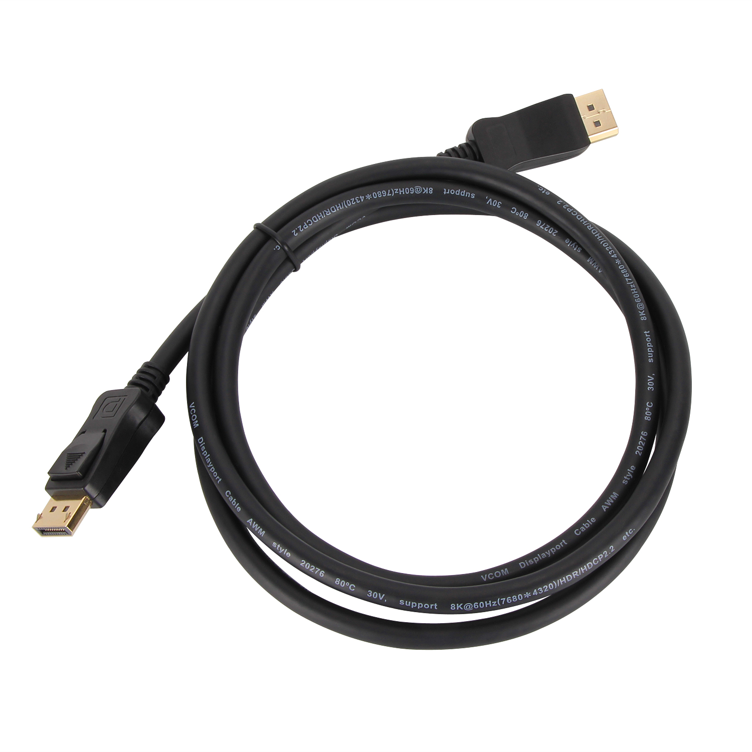 VCom Кабел Display Port 1.4 DP M / M - 8K Black - CG632-1.5m