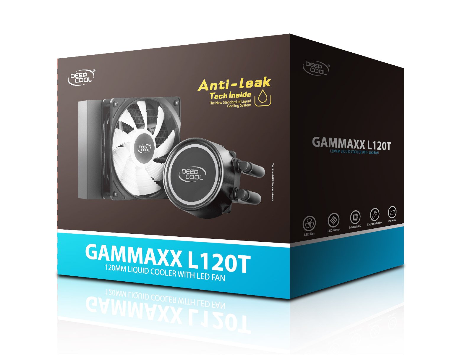 Водно охлаждане за процесор DeepCool GAMMAXX L120T BLUE