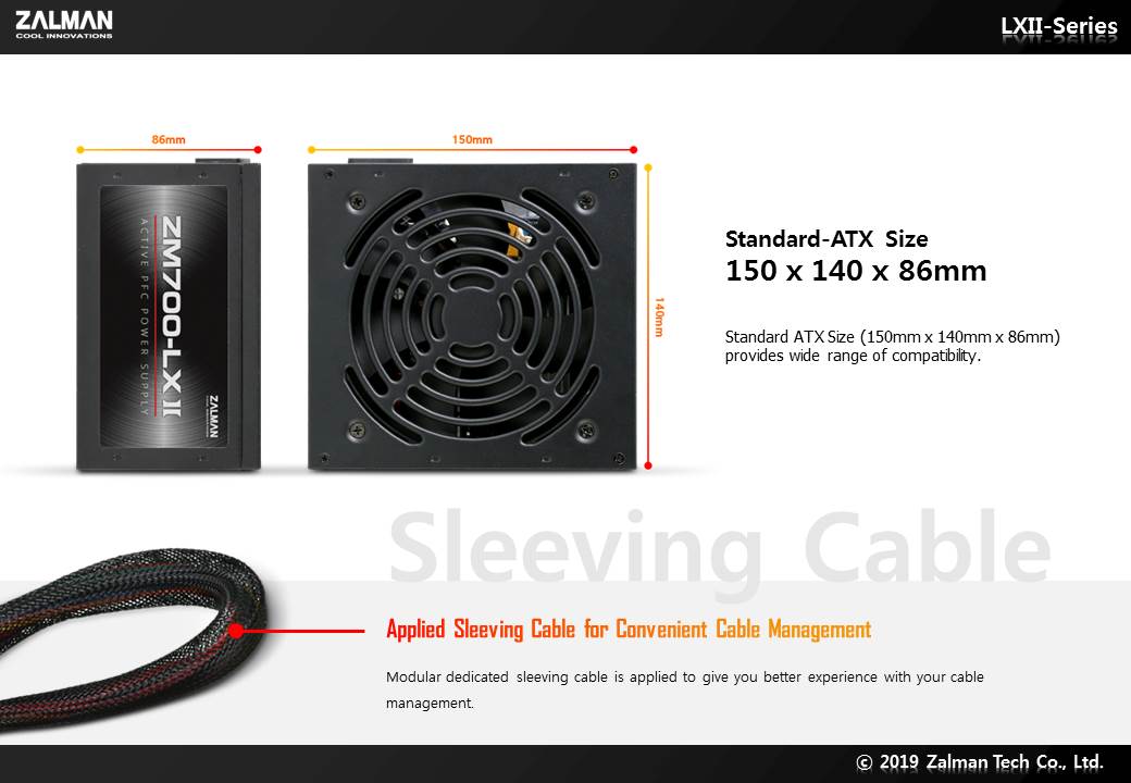 Захранване Zalman ZM700-LXII 700W PSU