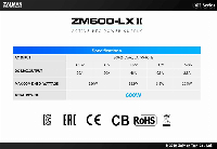 Захранване Zalman ZM600-LXII 600W  PSU