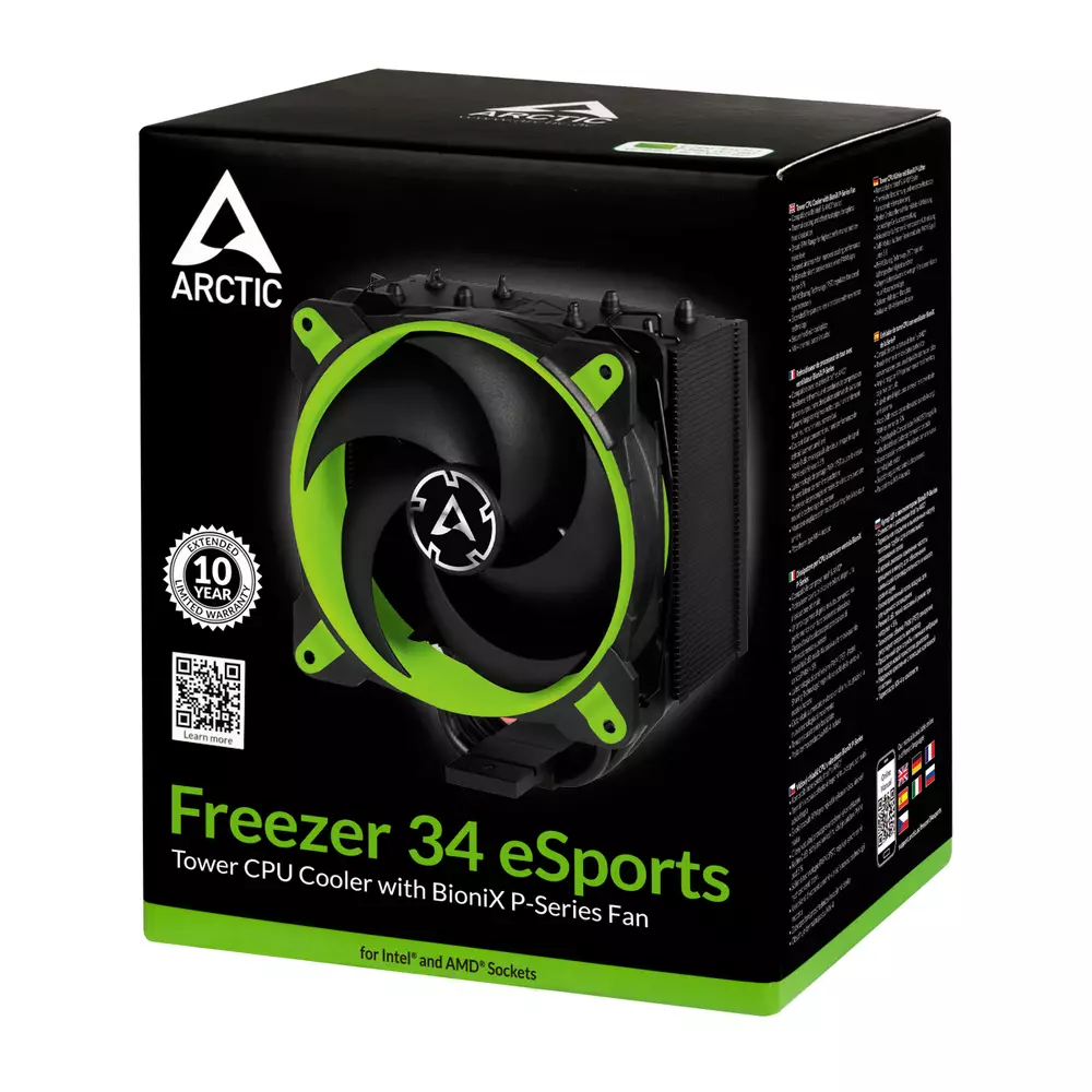 Охлаждане за процесор Arctic Freezer 34 eSports Green - ACFRE00059A