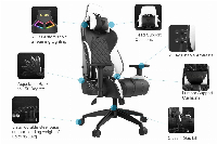 Gamdias геймърски стол Gaming Chair - ACHILLES E1-L Red RGB