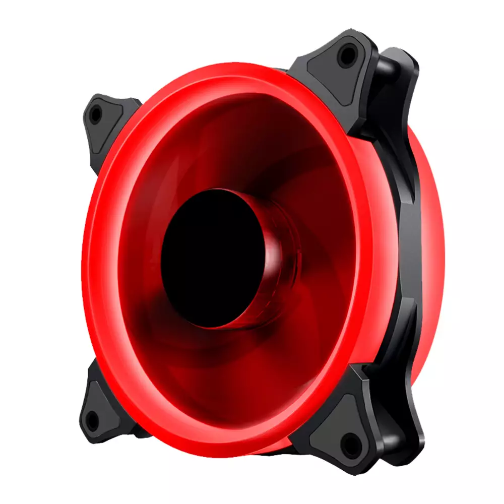 Вентилатор Makki 120mm - RED LED Double Ring