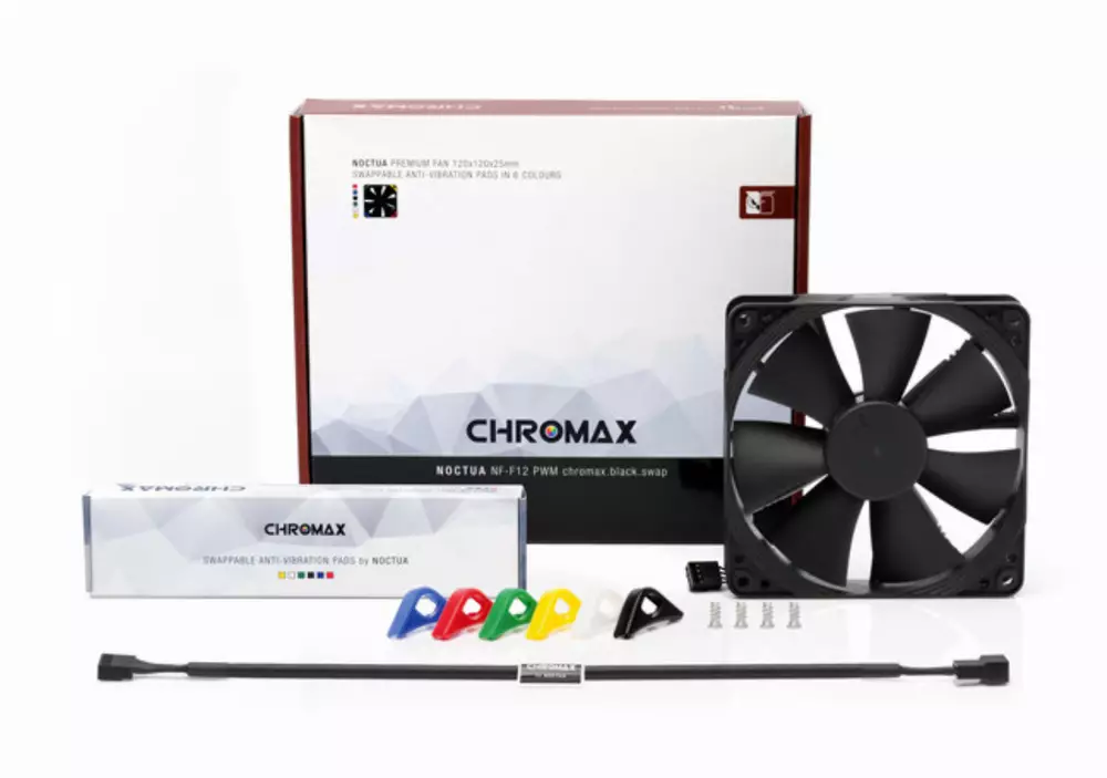 Вентилатор Noctua 120mm NF-F12 PWM Chromax.black.swap - NF-F12-PWM.CH.BK.S