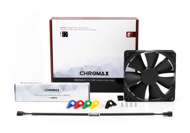 Вентилатор Noctua 120mm NF-F12 PWM Chromax.black.swap - NF-F12-PWM.CH.BK.S