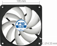 Вентилатор Arctic F12 Silent - 120mm/800rpm