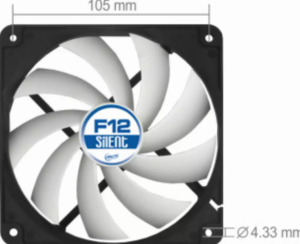 Вентилатор Arctic F12 Silent - 120mm/800rpm