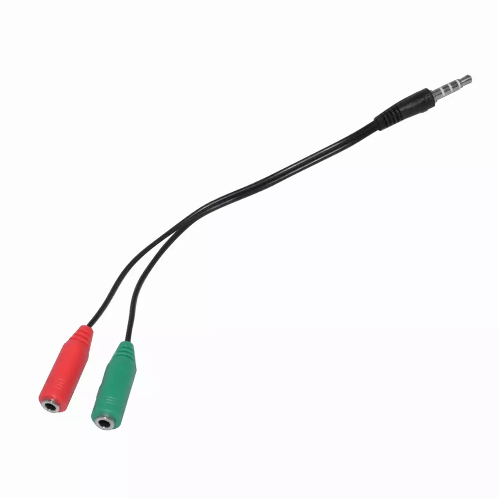 Makki преходник Adapter 3.5mm 4pin M / 2 x 3.5mm F - MAKKI-CBL-SP35