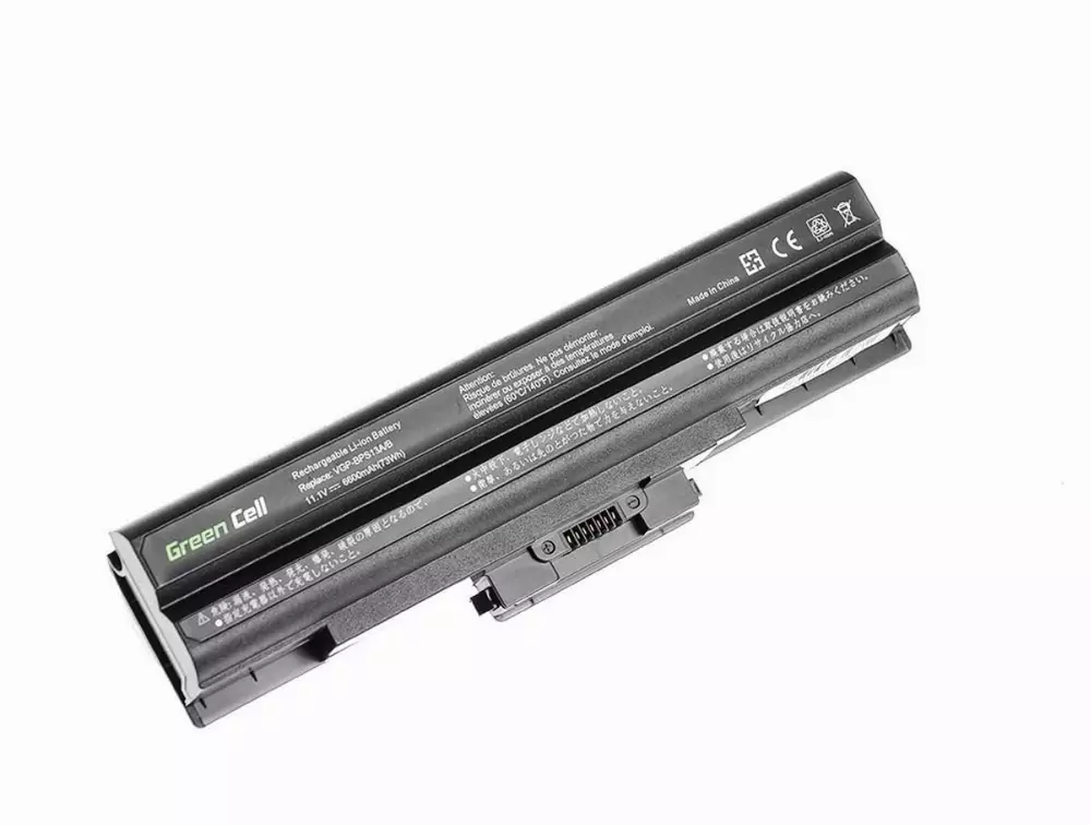 Батерия  за лаптоп Sony VAIO VGN-FW PCG-31311M VGN-FW21E VGP-BPL13 11.1V 6600mAh GREEN CELL