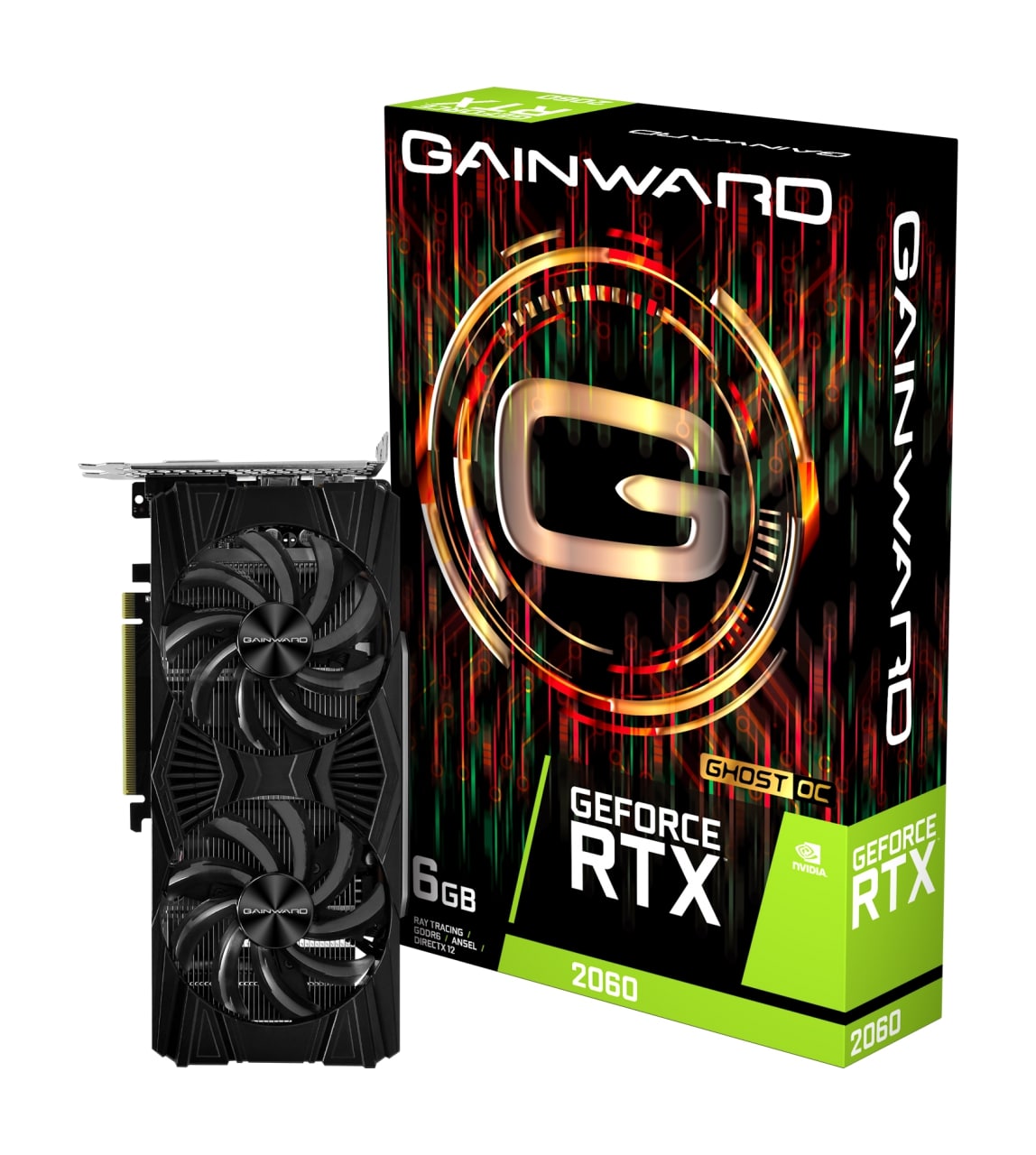 Видео карта GAINWARD GeForce RTX 2060 Ghost OC 6GB