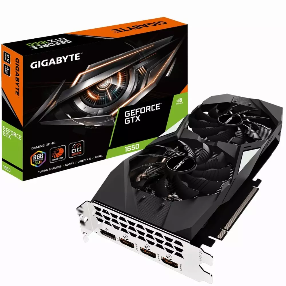 Видео карта GIGABYTE GeForce GTX 1650 GAMING OC 4G rev. 2.0