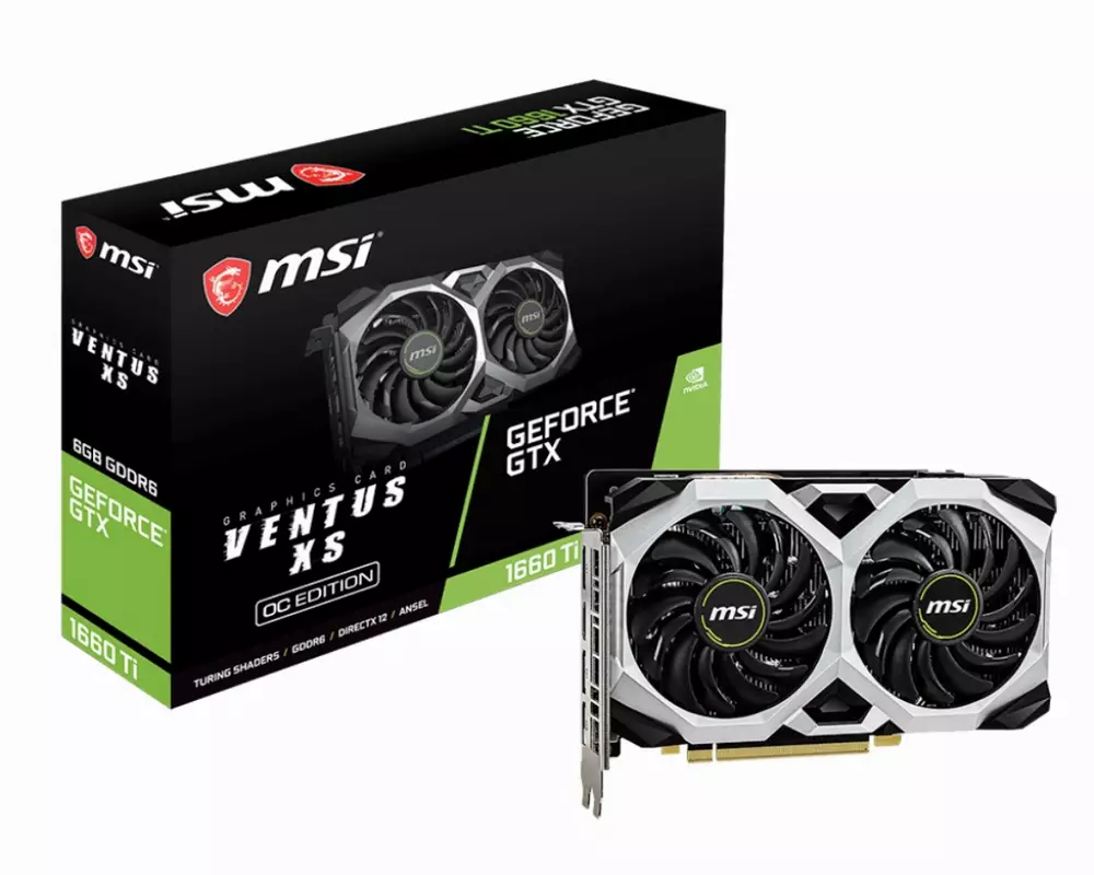 Видео карта MSI GeForce GTX 1660TI VENTUS XS 6G OC