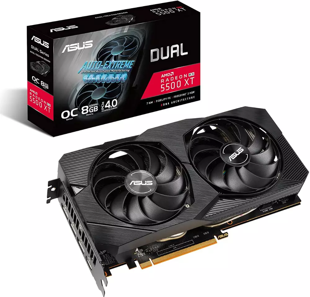 Видео карта ASUS Dual Radeon RX 5500 XT EVO OC 8GB