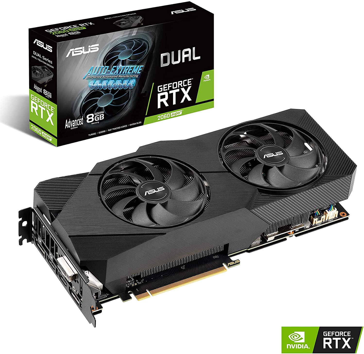 Видео карта ASUS Dual GeForce RTX 2060 SUPER EVO V2 OC Edition 8GB