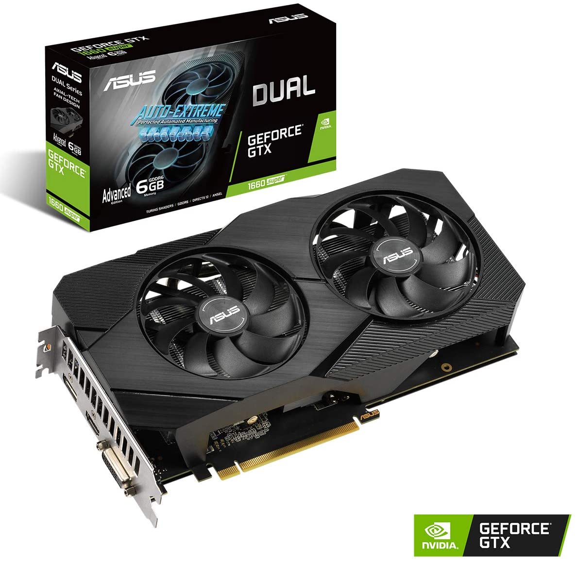 Видео карта ASUS Dual GeForce GTX 1660 SUPER Advanced Edition EVO 6GB