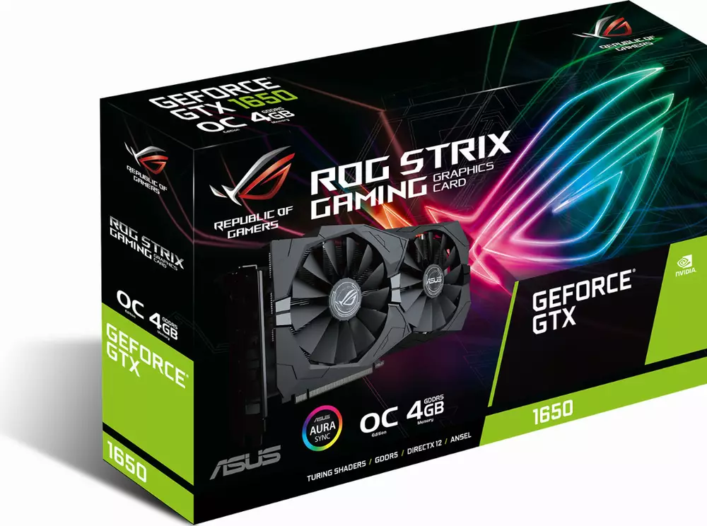 Видео карта ASUS ROG Strix GeForce GTX 1650 OC edition 4GB