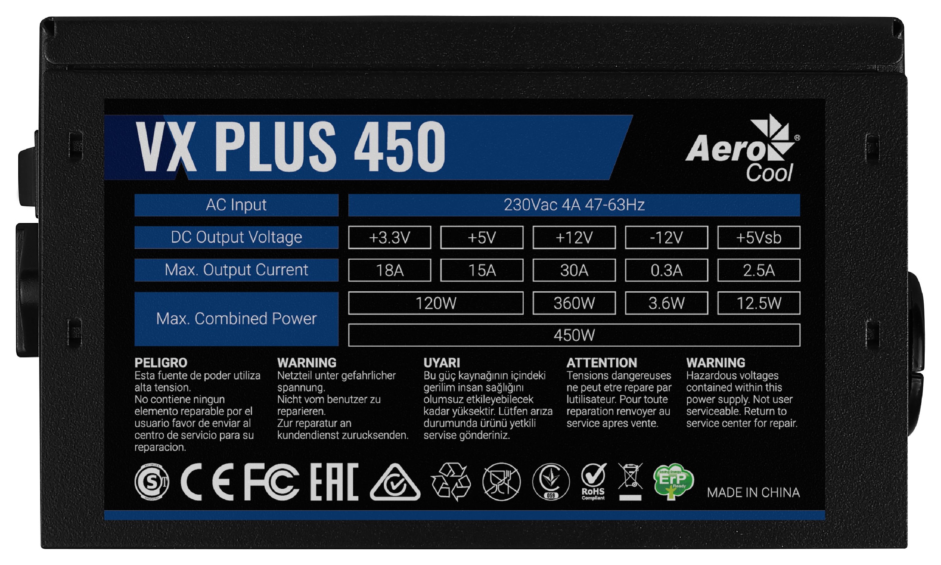 Захранване AeroCool VX PLUS 450W PSU