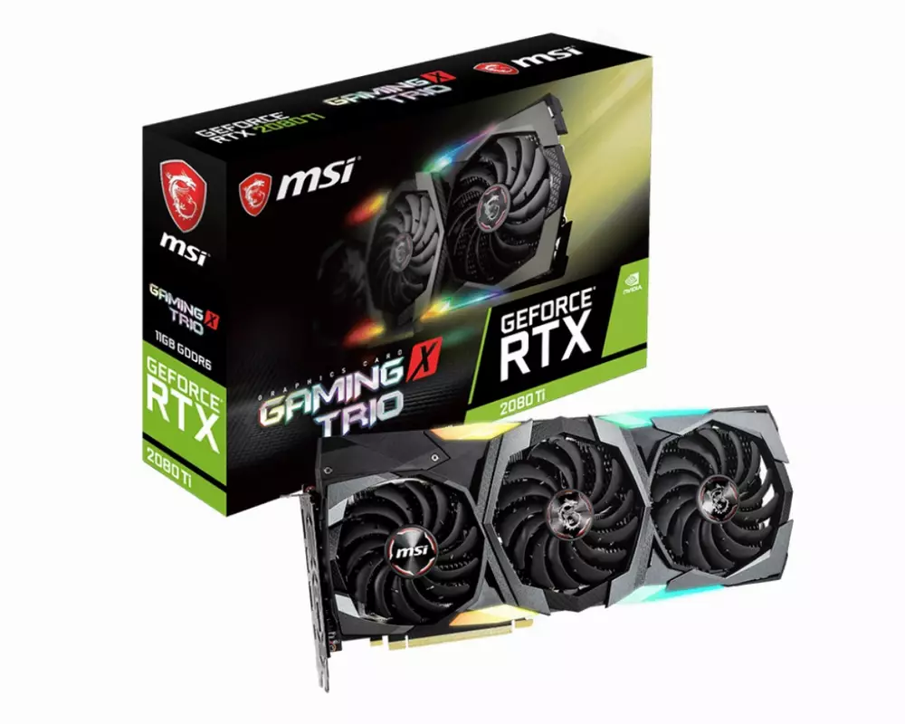 Видео карта MSI GeForce RTX 2080 TI GAMING X TRIO 11GB