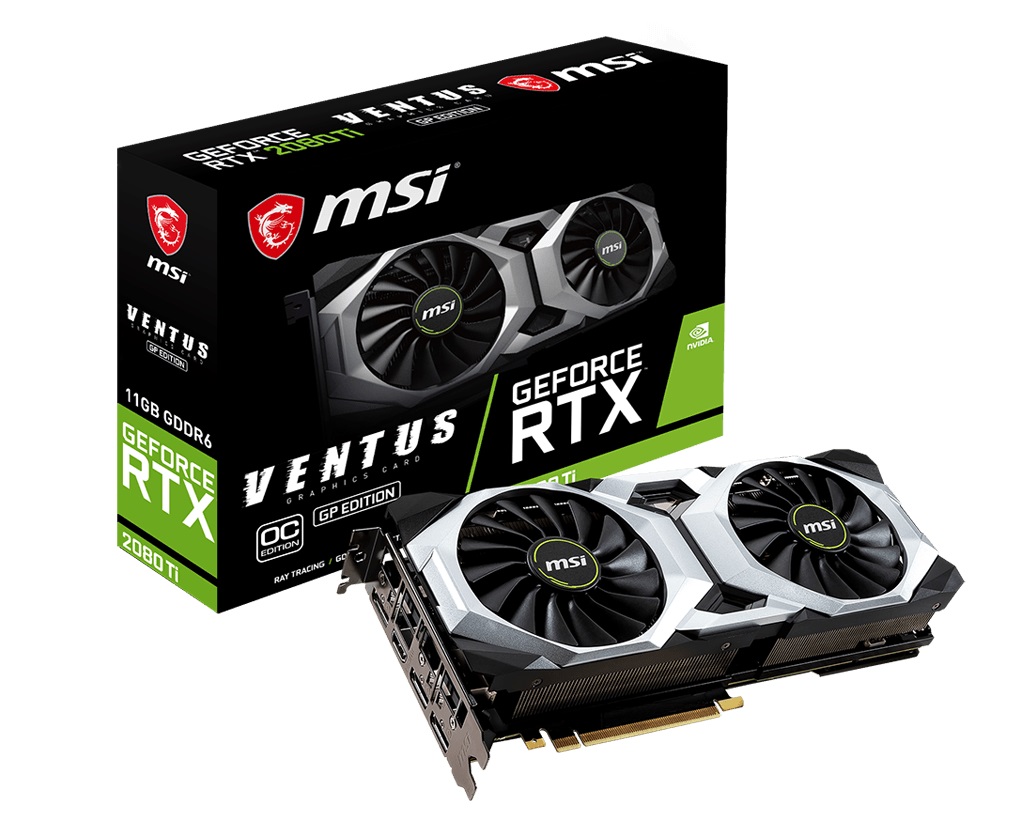 Видео карта MSI GeForce RTX 2080 TI VENTUS GP OC 11GB