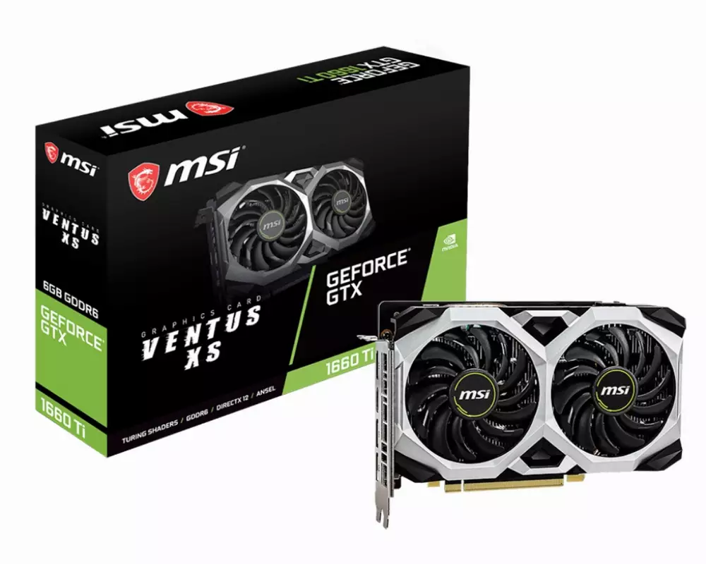 Видео карта MSI GeFroce GTX 1660 TI VENTUS XS 6G