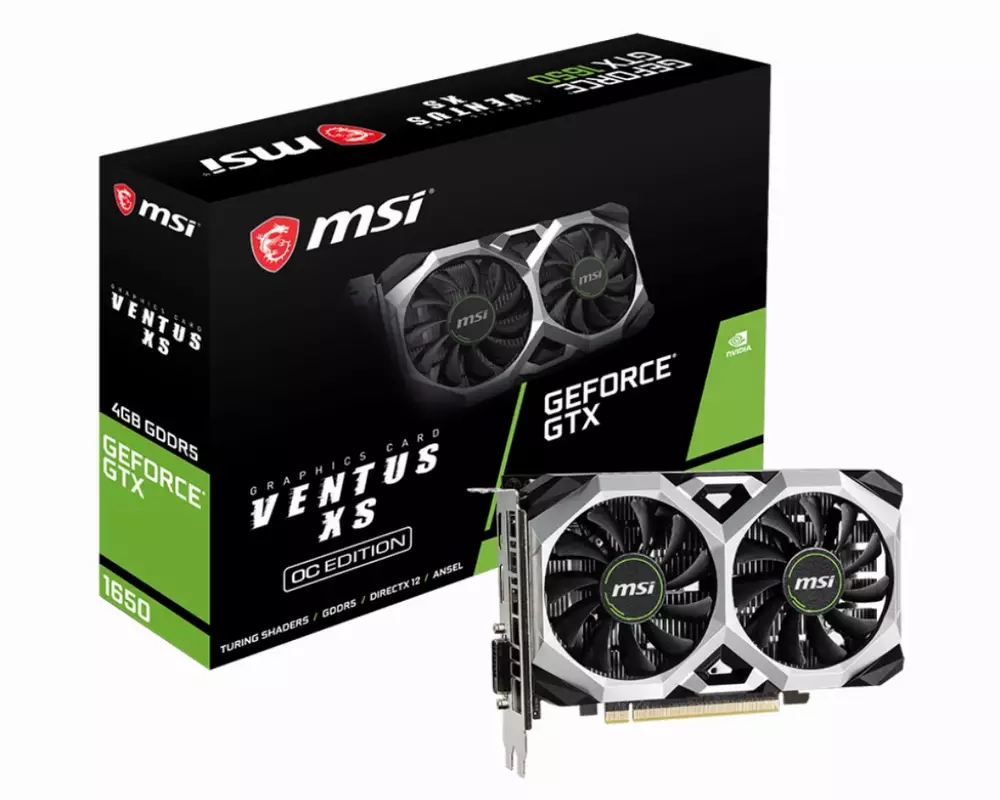 Видео карта MSI GeForce GTX 1650 VENTUS XS 4G OC