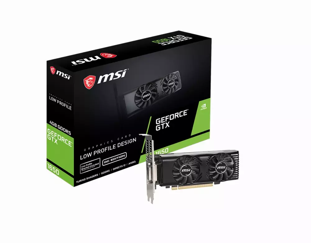 Видео карта MSI GeForce GTX 1650 4GT LP OC - 912-V809-3822