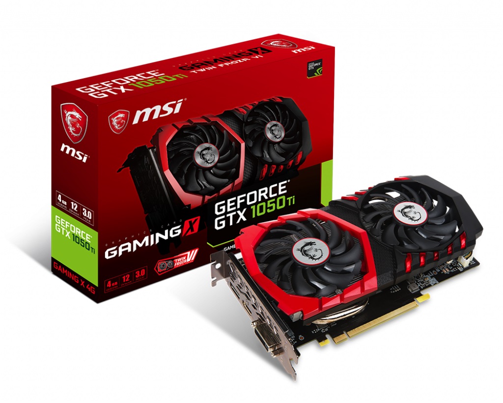 Видео карта MSI GeForce GTX 1050 TI GAMING X 4G