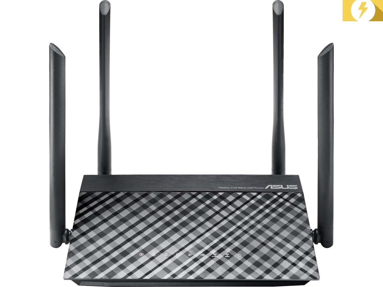 Безжичен рутер ASUS RT-AC1200, Двубандов AC1200, 300+867 Mbps, USB 2.0