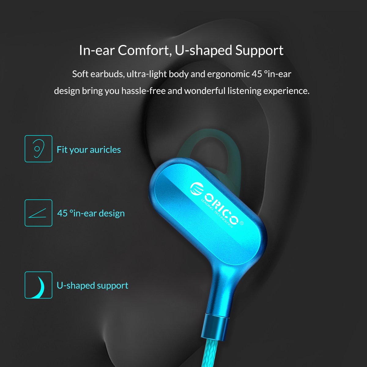 Безжични слушалки с микрофон Orico P9