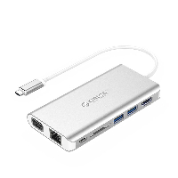 Orico докинг станция Type-C Docking Station Power Distribution - HDMI, USB3.0 x 2, LAN, SD, VGA, Audio - XC-304-SV