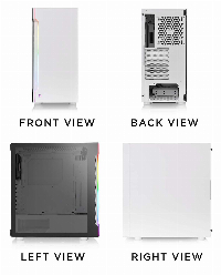 Кутия Thermaltake H200 TG Snow RGB