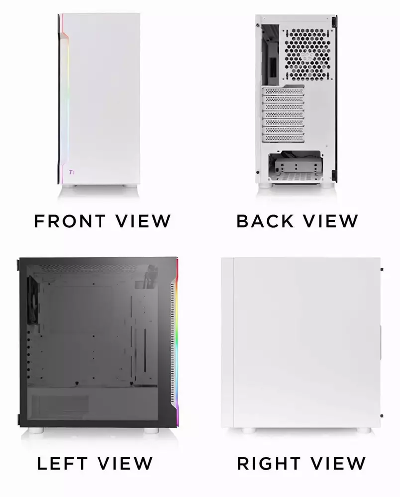 Кутия Thermaltake H200 TG Snow RGB