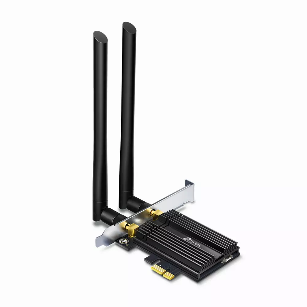Безжичен адаптер TP-LINK Archer TX50E, AX3000 Wi-Fi 6, PCI-EX, Bluetooth 5.0, две външни антени