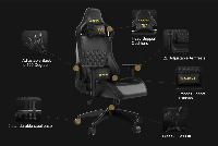 Gamdias геймърски стол Gaming Chair - APHRODITE EF1 L Black