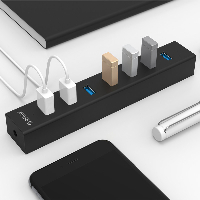 Orico хъб USB3.0 HUB 7 port Black - H7013-U3-AD