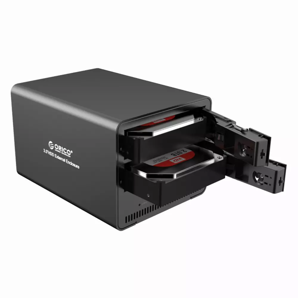 Външна кутия за два диска Orico 9528U3 Storage Case Dual Bay 3.5" Aluminium Black