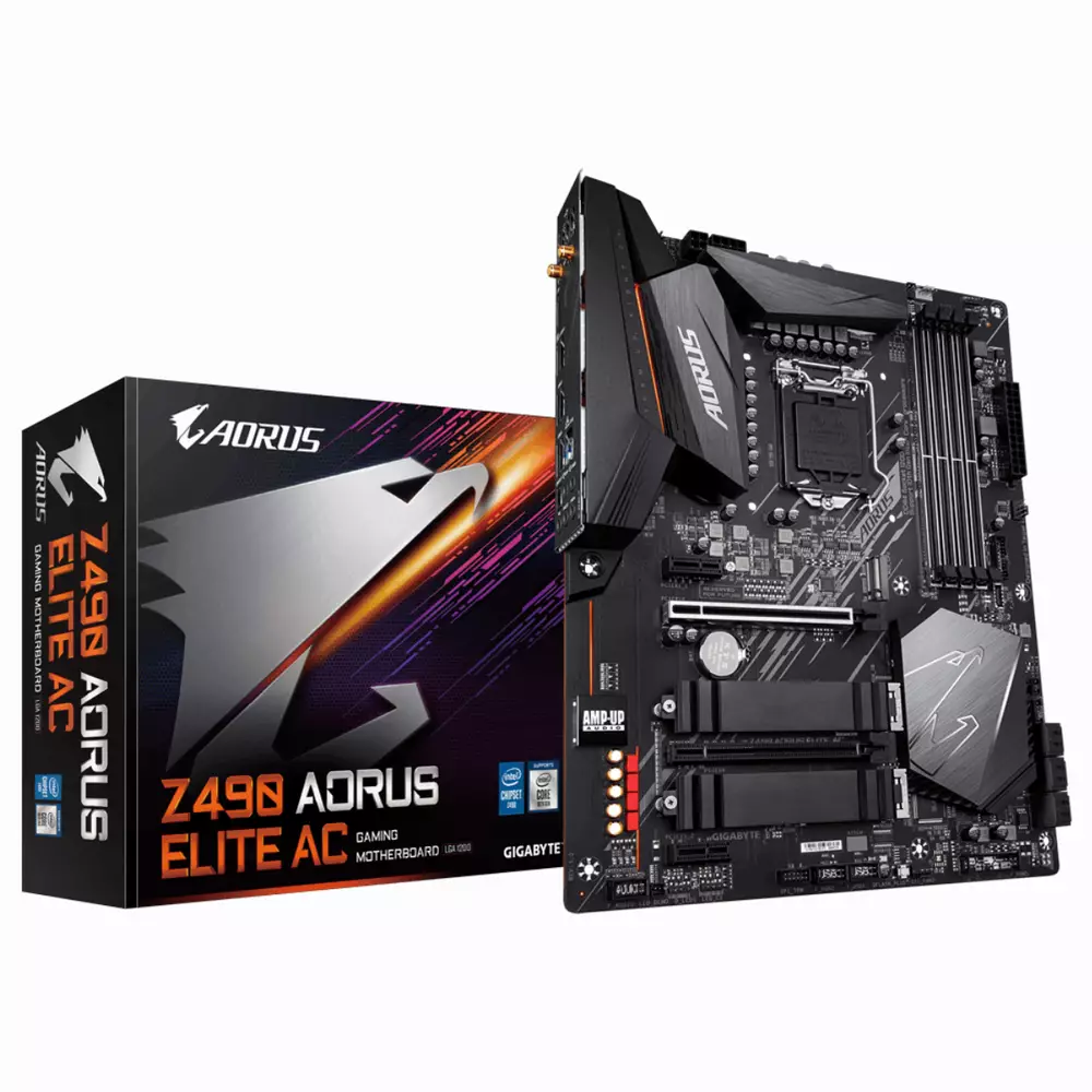 Дънна платка GIGABYTE Z490 AORUS ELITE AC socket 1200, Wi-Fi, RGB Fusion 2.0