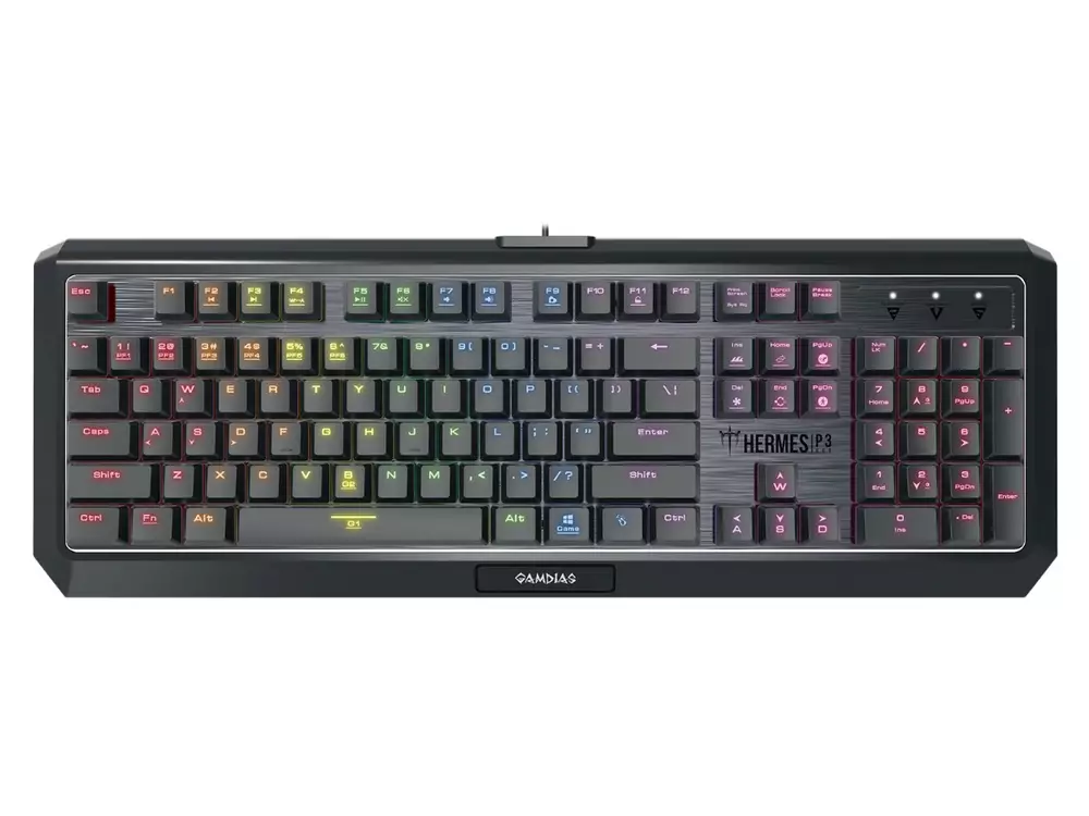 Геймърска механична клавиатура GAMDIAS Hermes P3 RGB - Brown суичове