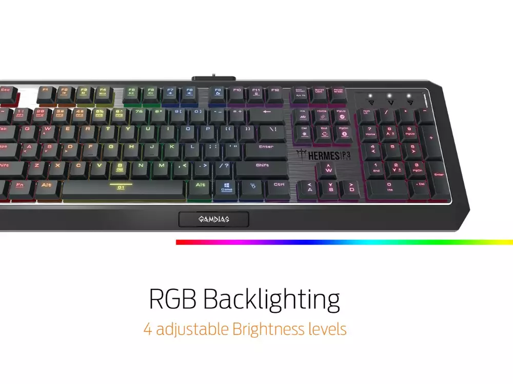 Геймърска механична клавиатура GAMDIAS Hermes P3 RGB - Brown суичове