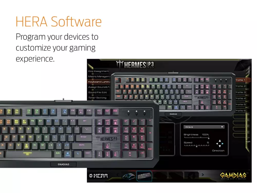 Геймърска механична клавиатура GAMDIAS Hermes P3 RGB - Brown суичове