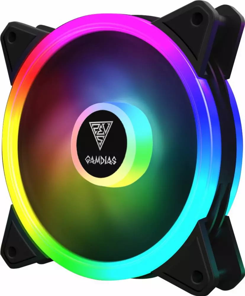 Вентилатор Gamdias 120mm aRGB AEOLUS M2 Trio RGB rings